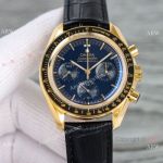 Swiss Omega Speedmaster Chrono Moonwatch 42mm Gold Case